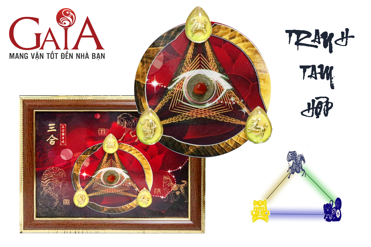  Tranh tam hợp Dần-Ngọ-Tuất – Vật phẩm hóa sát cực tốt